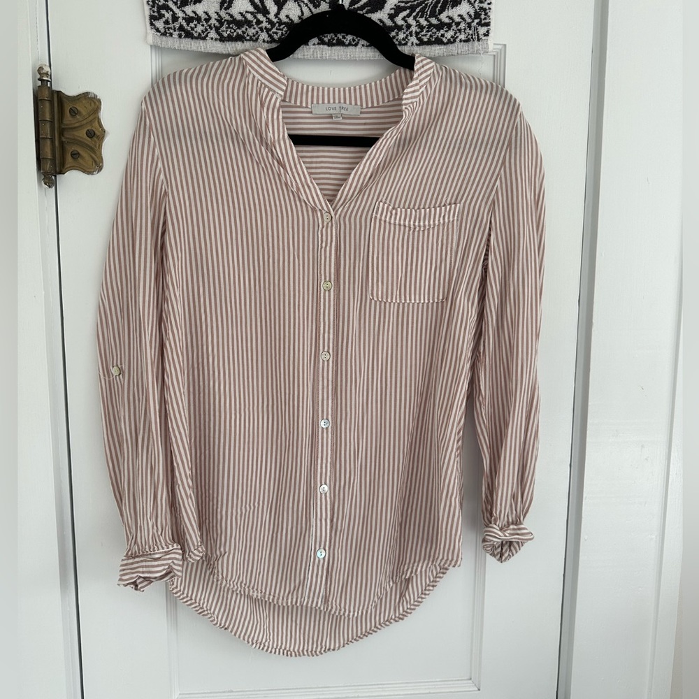 Striped button down shirt